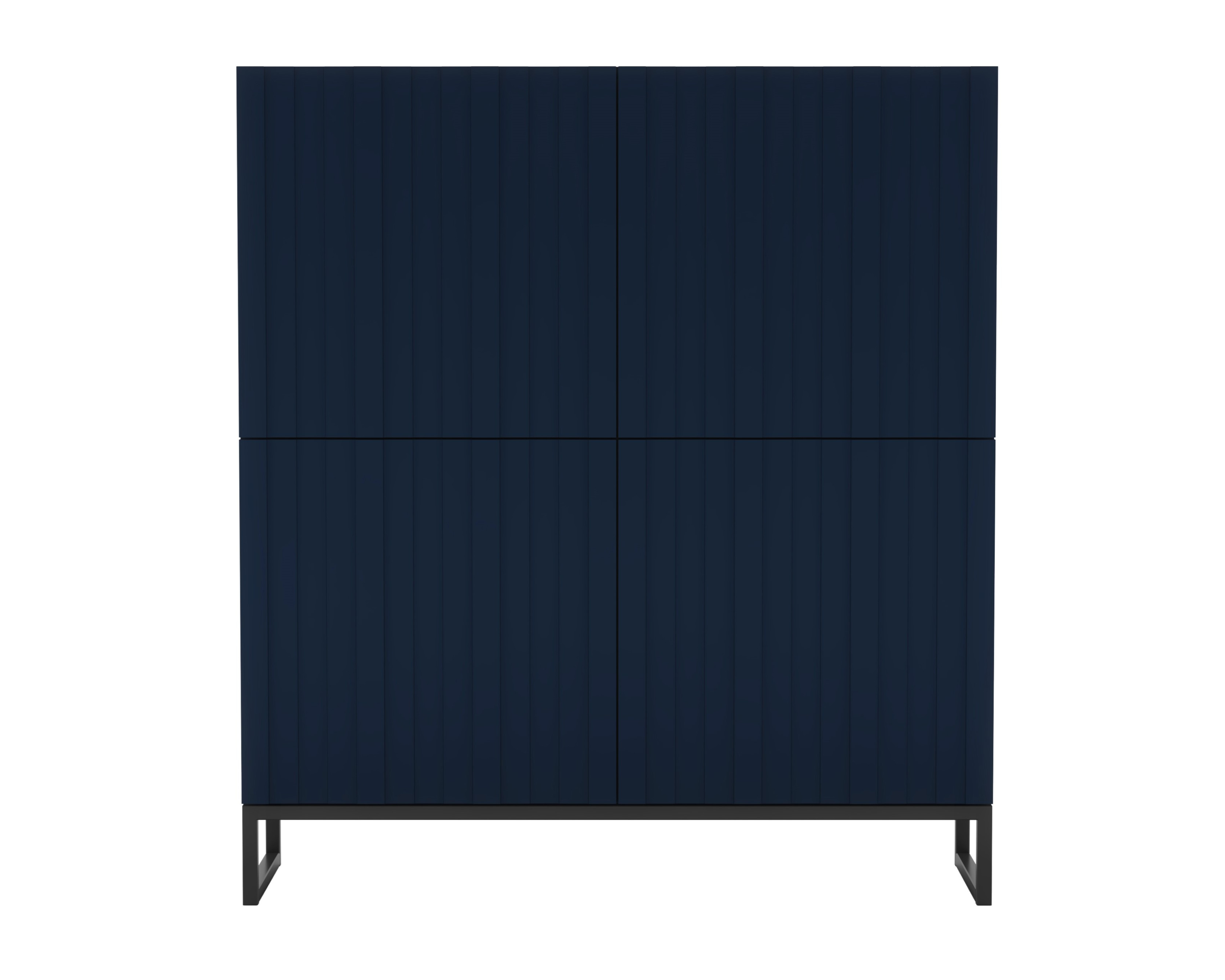 Nowoczesna Komoda RTV Granatowy Mat 112cm Glamour Szafka RTV