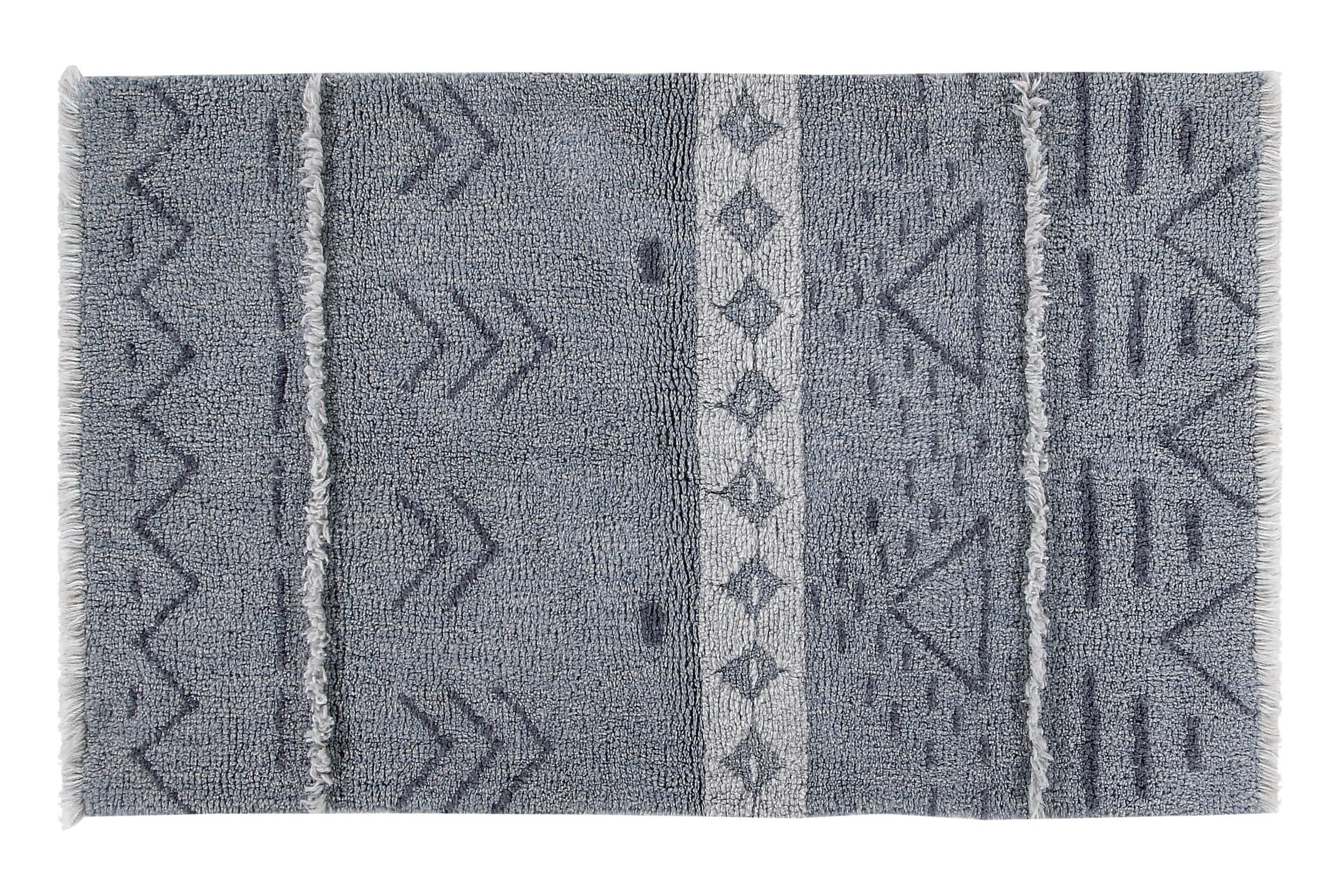 BOHEMIAN CLASSICS - Tapis lavable en laine bleu 80x140