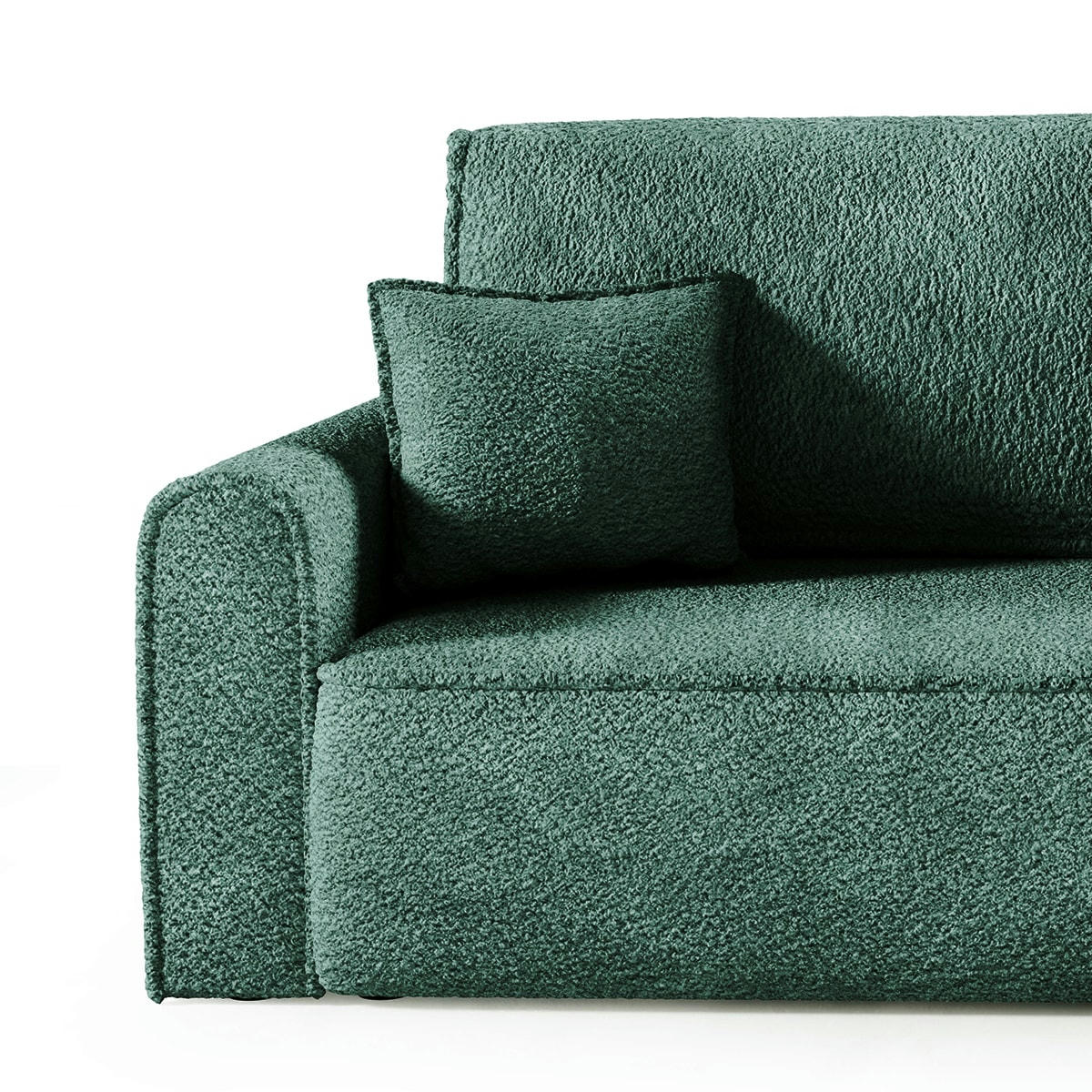 - Canapé convertible 3 places coffre bouclé vert