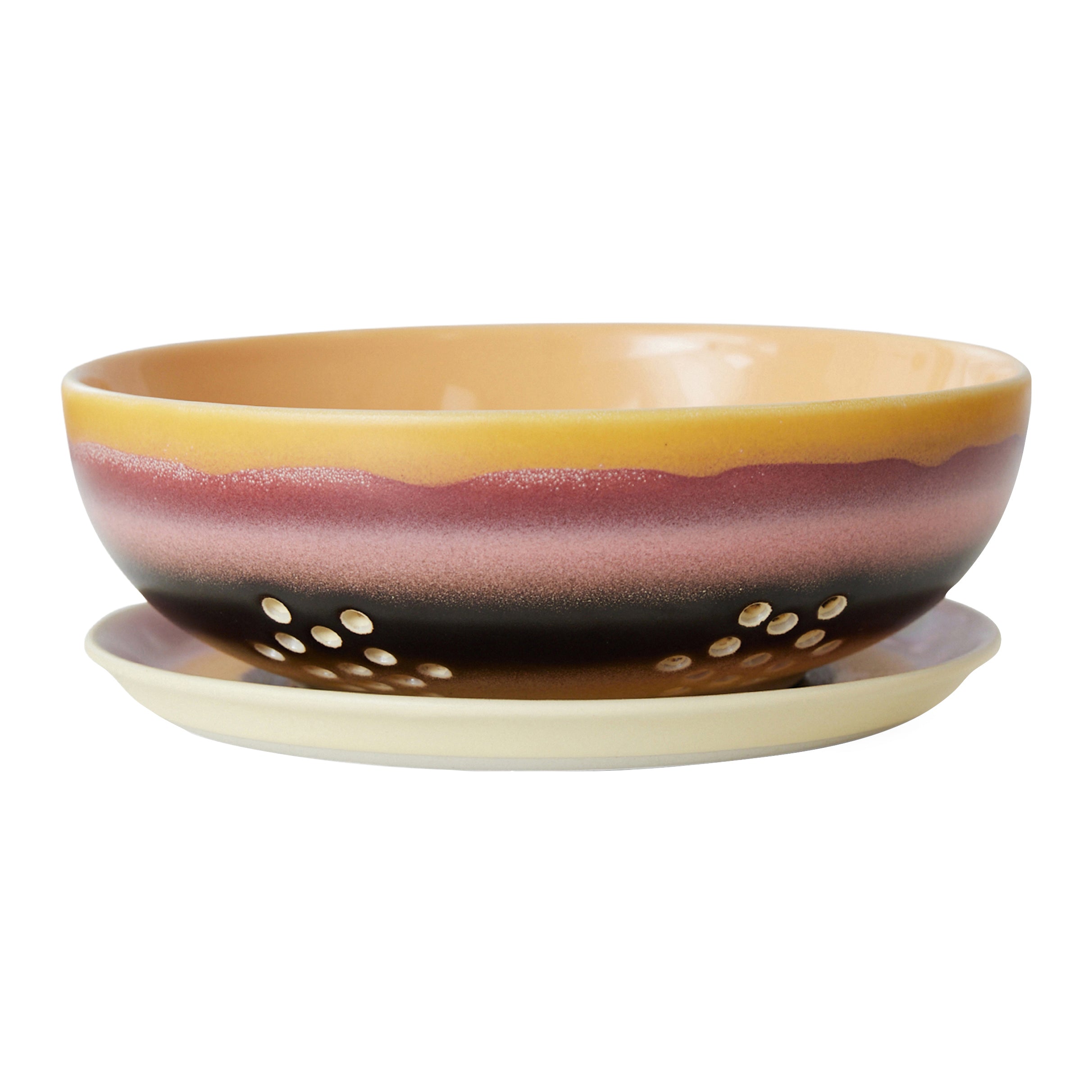 HKliving 70's Ceramics Berry Bowl Fruitschaal - Sunset
