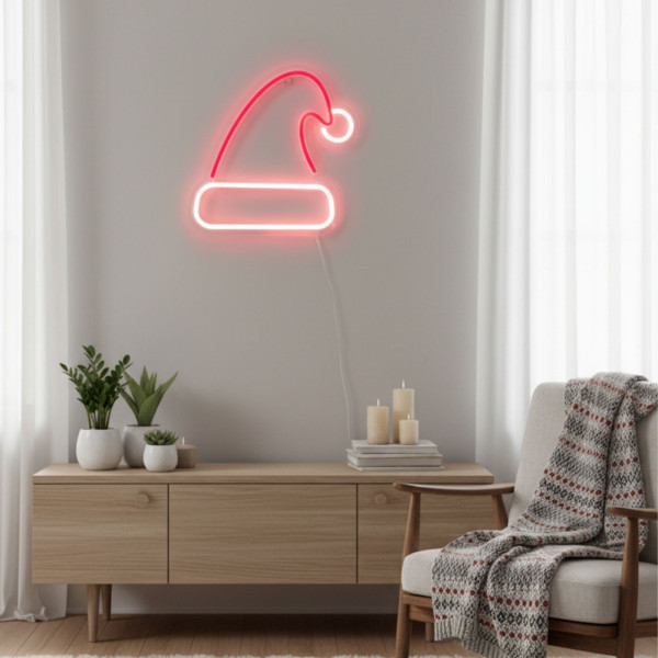 Świąteczny neon na ścianę, LED, 23 x 22 cm