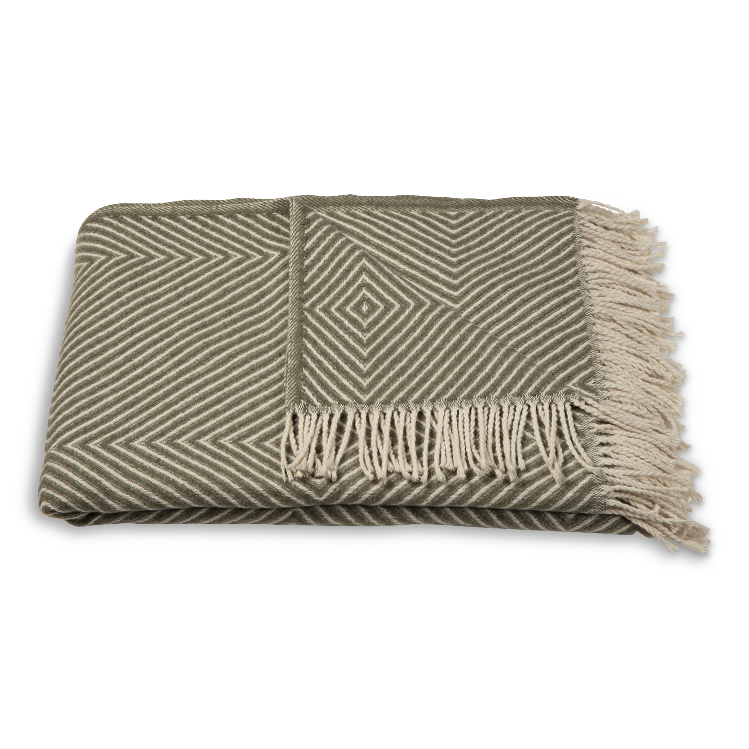 Atmooz Plaid Meadow – 150x200cm – Green – Katoenmix – Met Franjes