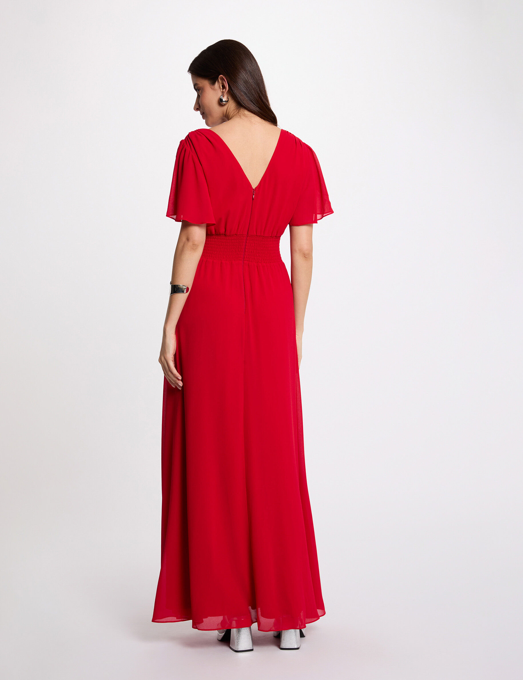 Flowy Long Dress Red Women