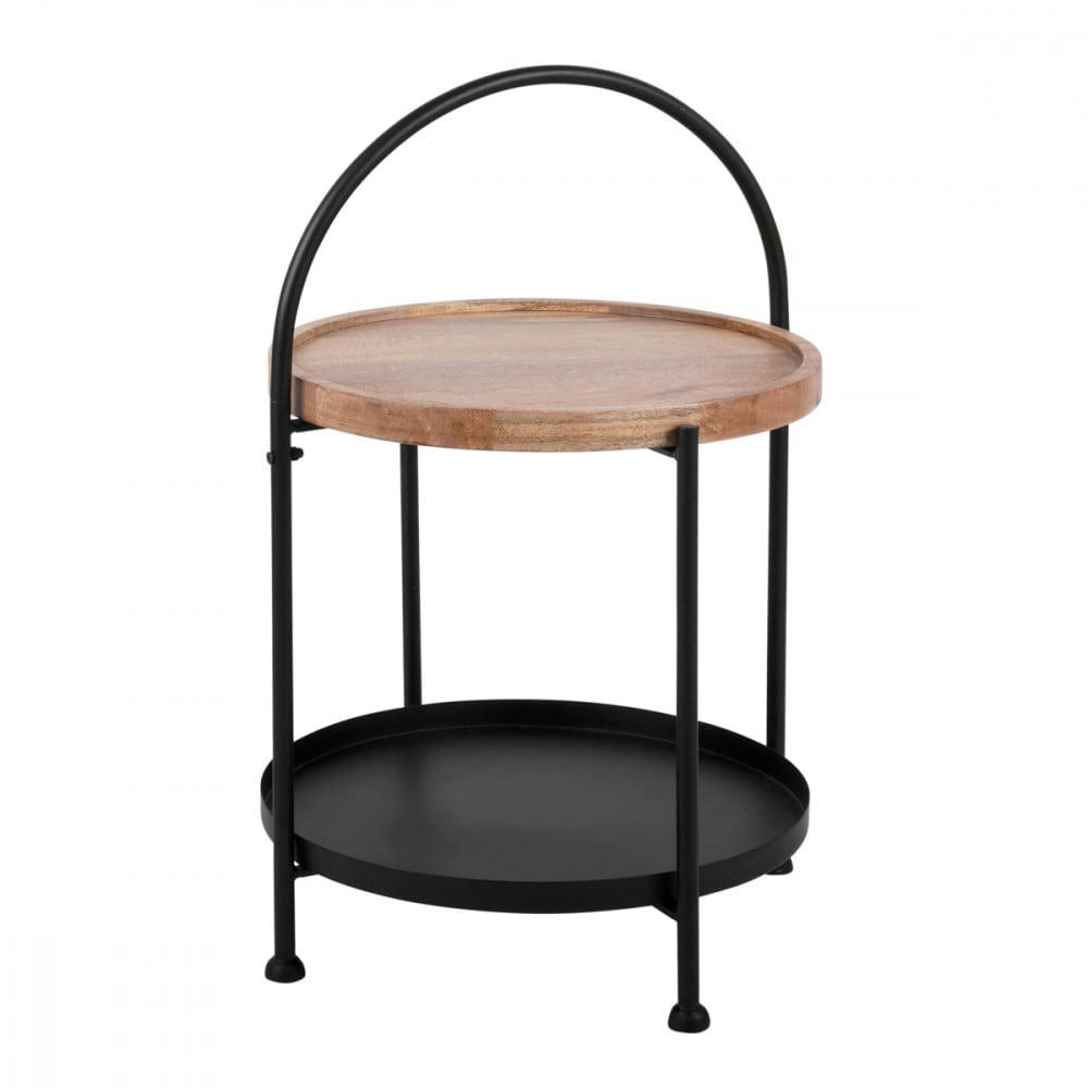 TRAY - Table d'appoint métal noir