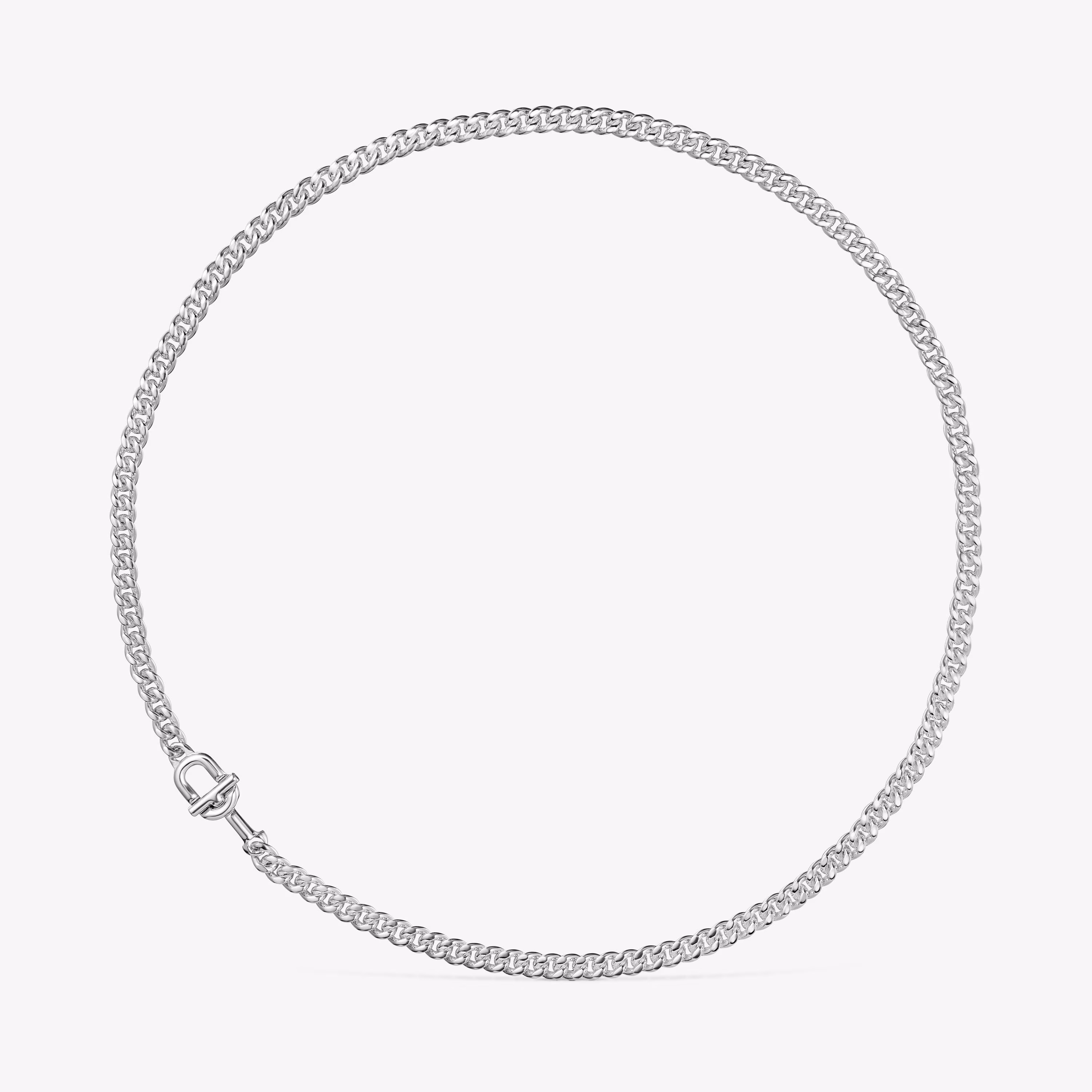 Gargantilla barbada de plata TOUS MANIFESTO 50 cm