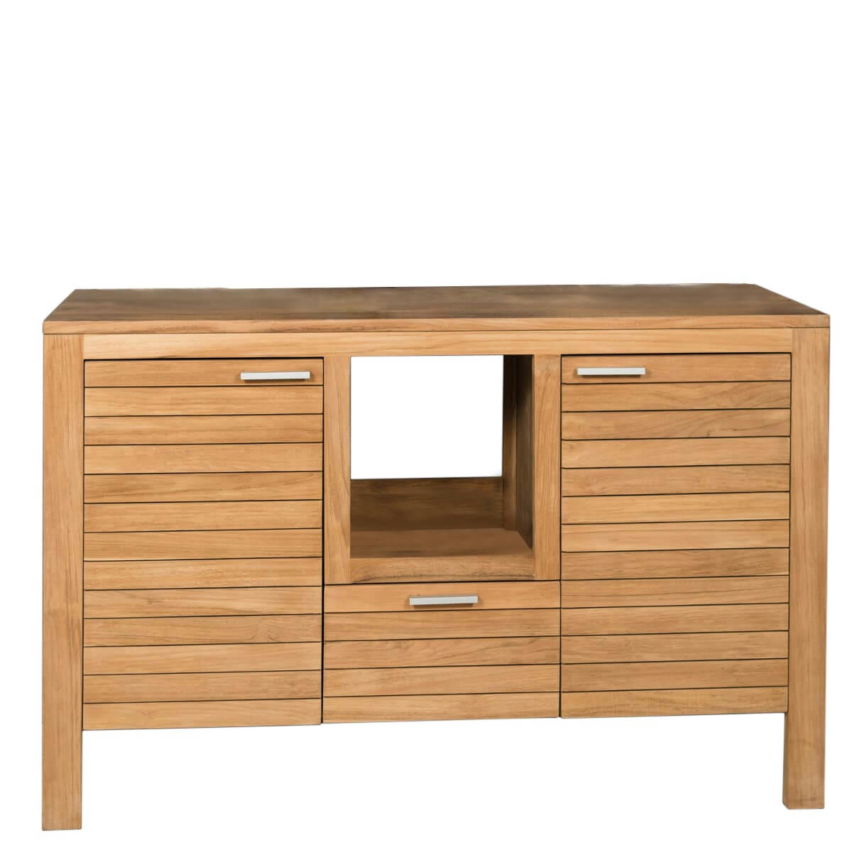 - Meuble sous vasque en teck 2 portes 1 tiroir L120cm