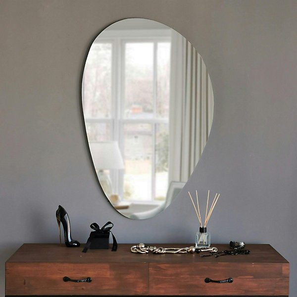 Miroir d'entrée organique 90 cm style scandinave CODY