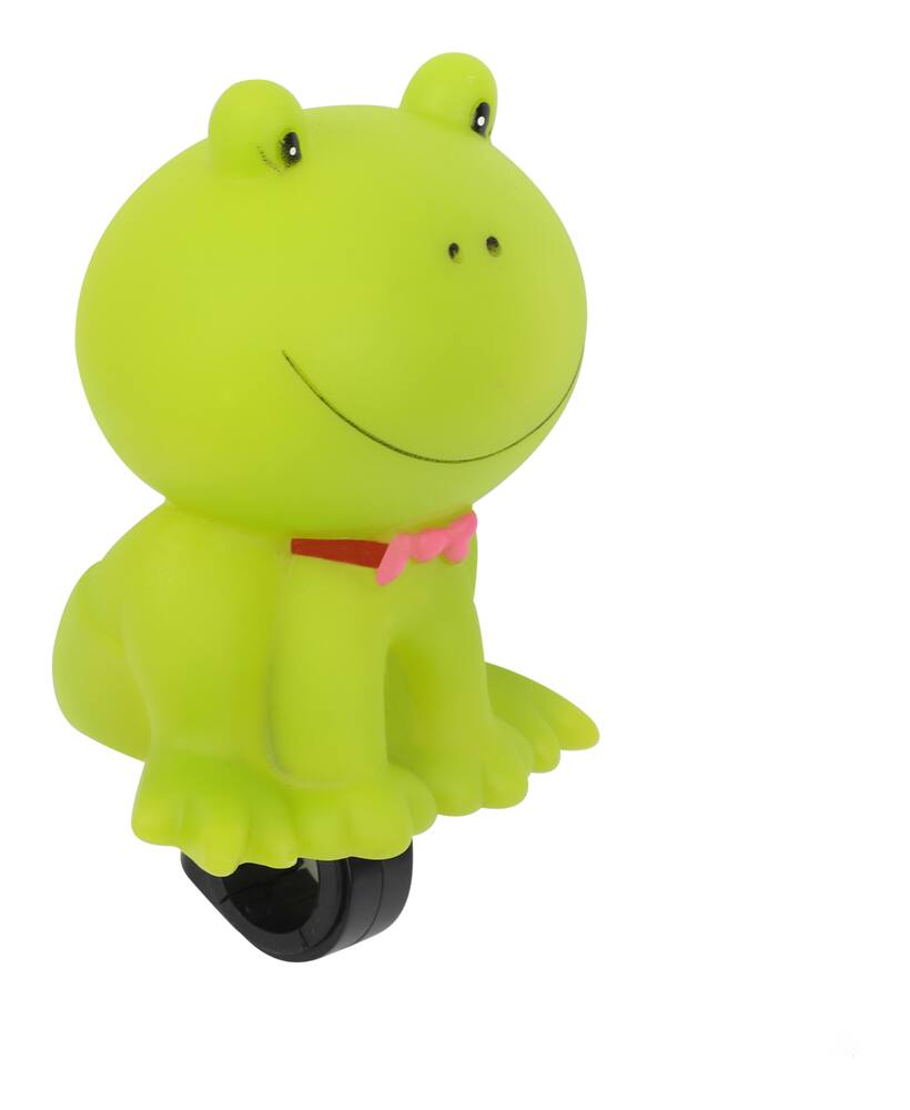 Supercycle Frog Kids' Handlebar Bike Bell Horn For Bicycles, Trikes & Scooters, Loud Tone, Green