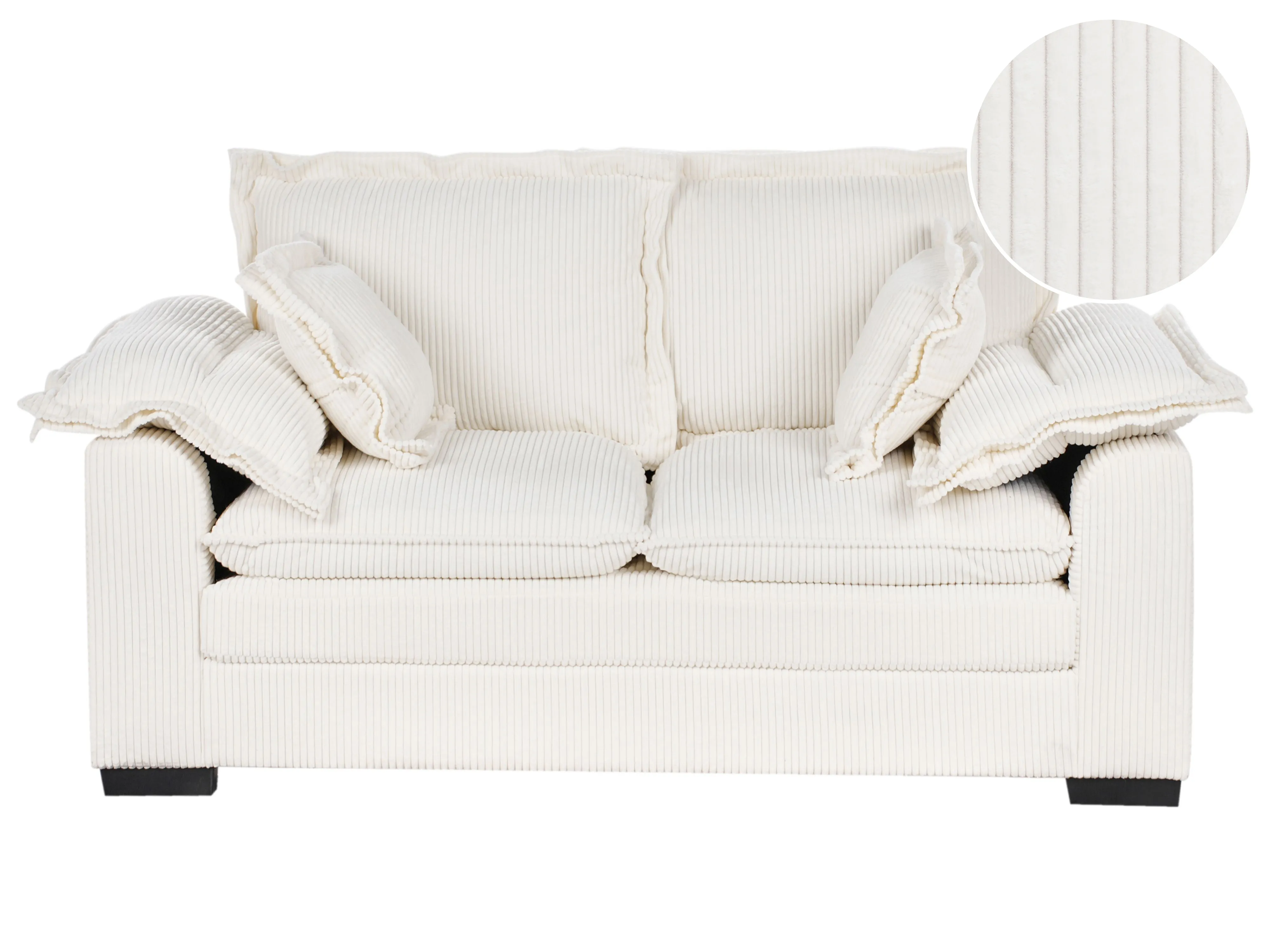 Sofa 2 Seater TIRRO Corduroy White