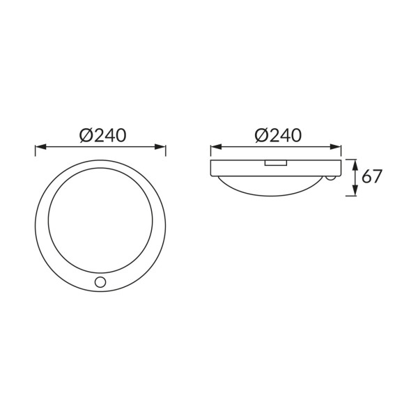 Plafon LOPEZokrągły biały LED 1x18W 24cm 1600lm IP42 Struhm