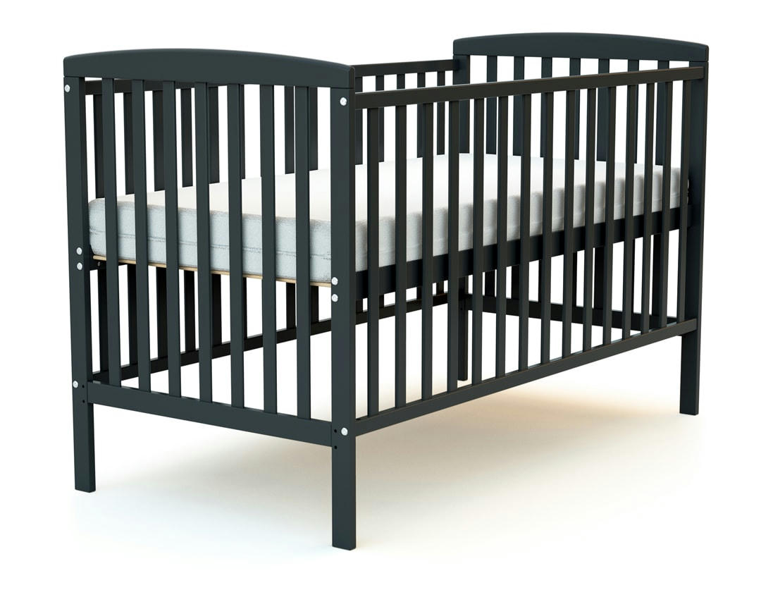 CONFORT - Lit bébé 70x140 gris graphite