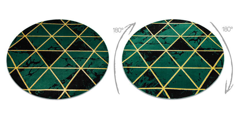 Dywan EMERALD ekskluzywny 1020 - glamour, stylowy marmur, koło 120 cm