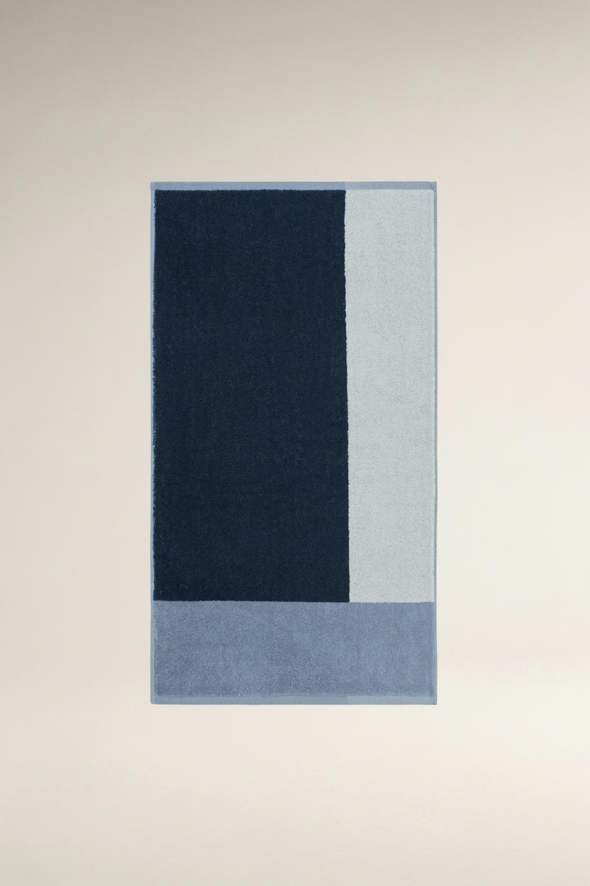 Toalla de mano color block 90 x 50 cm