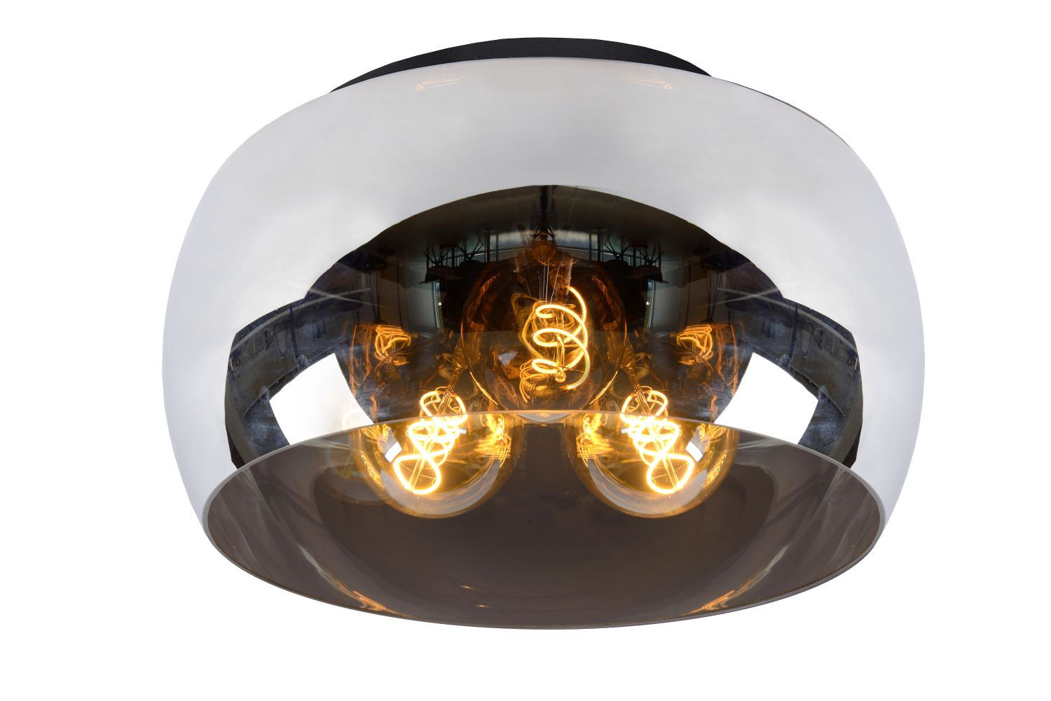 Lampa sufitowa szaro-odcienie szarości-czarna OLIVIA 3xE27x40W Lucide
