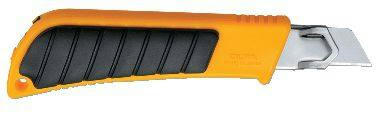 OLFA L-2 5004 Heavy-Duty Rubber-Inset Snap-off Utility Knife, 18-mm, Yellow/Black