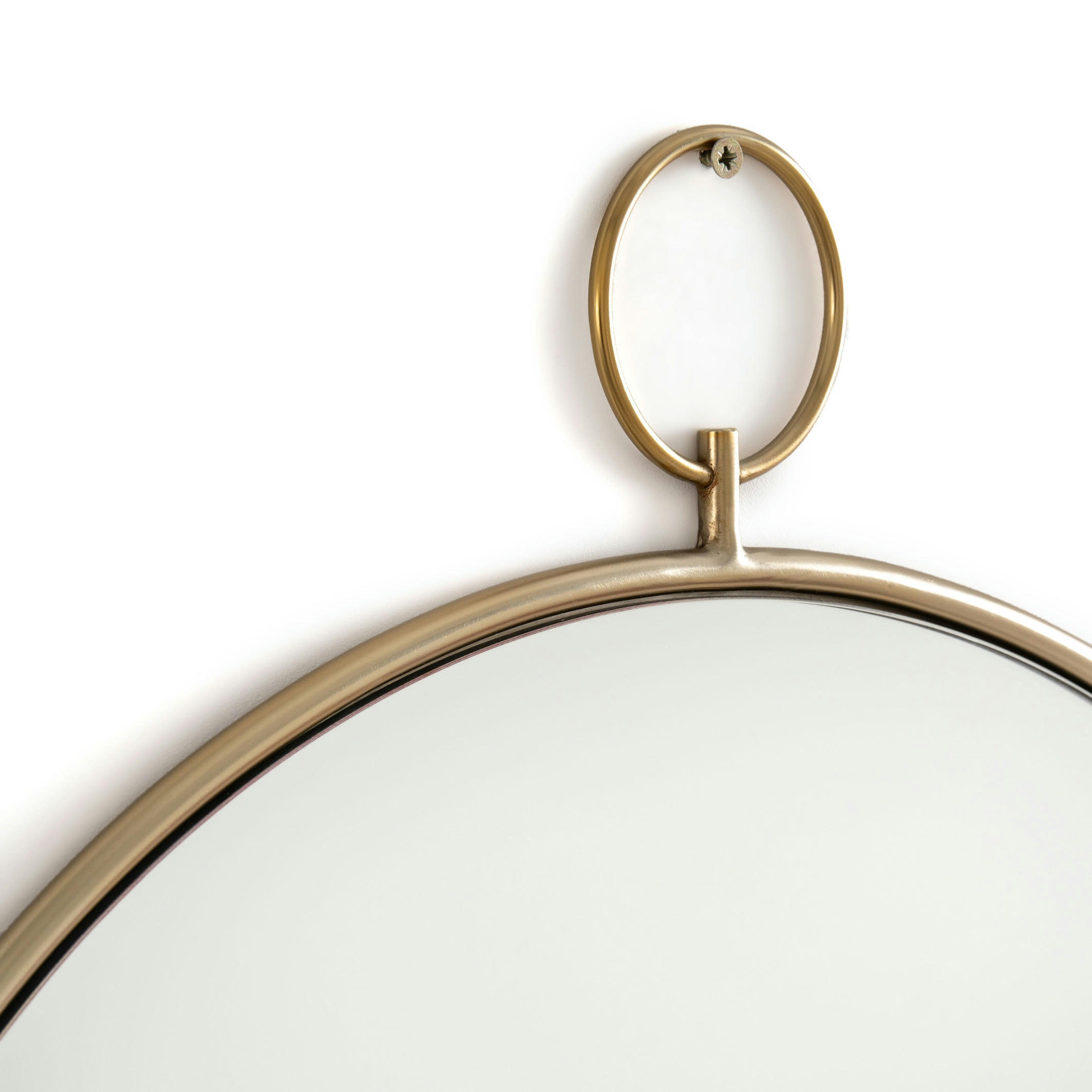 Miroir rond en métal acier Ø60 cm, Uyova