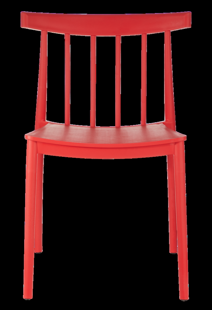CANVAS Como Lightweight Plastic Outdoor Patio/Dining Stacking Chair. Fade & Stain-Resistant, 18-in