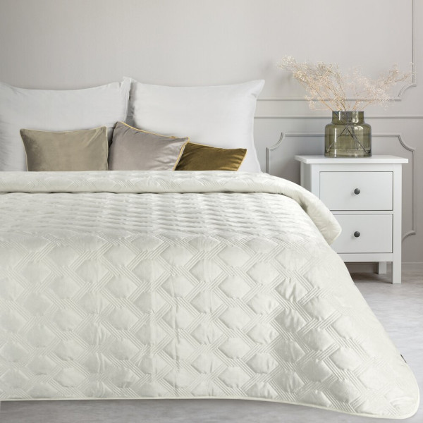 Elegancka Kremowa Narzuta SOFIA 170x210 Welwet