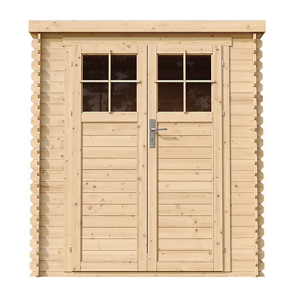 Abri de jardin en bois AVEC SOL TRAITé - Porte verrouillable de haute qualité - 3.53 m2 M309F M309G - Timbela