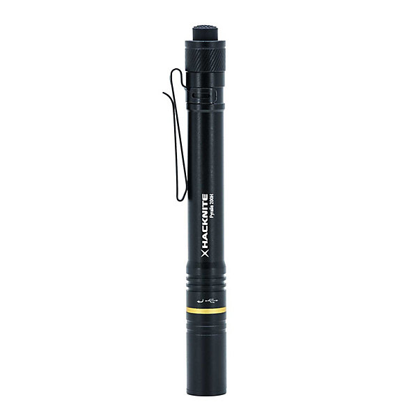 Lampe de Poche LED stylo hybride Rechargeable et Piles - PYRALIS 200H - 200 lumens -HACKNITE