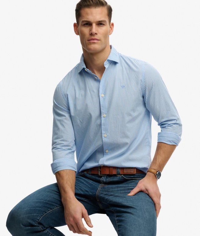 Cut Away Poplin Long Sleeve Shirt