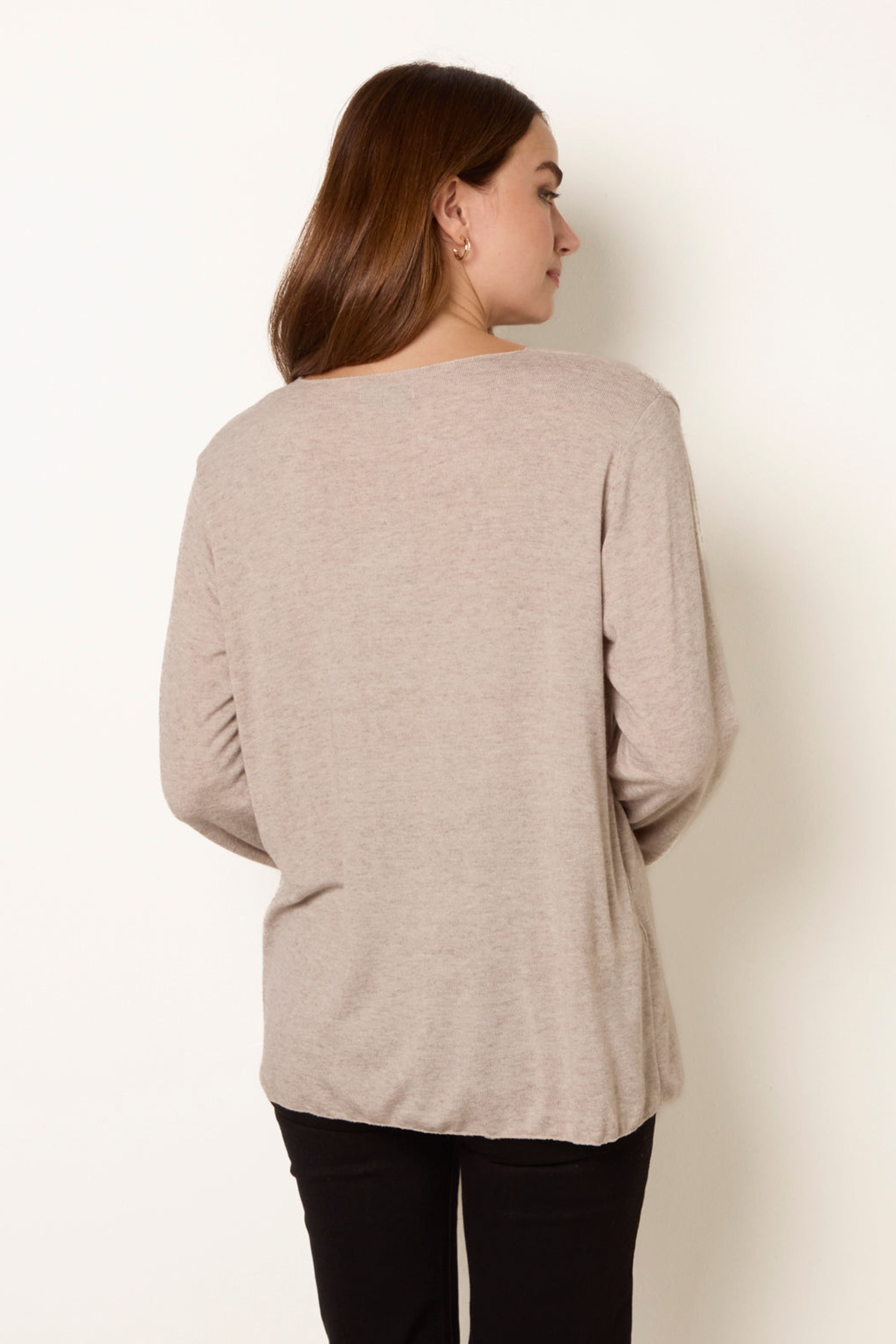 Blue Vanilla Beige Dandelion Knit Top