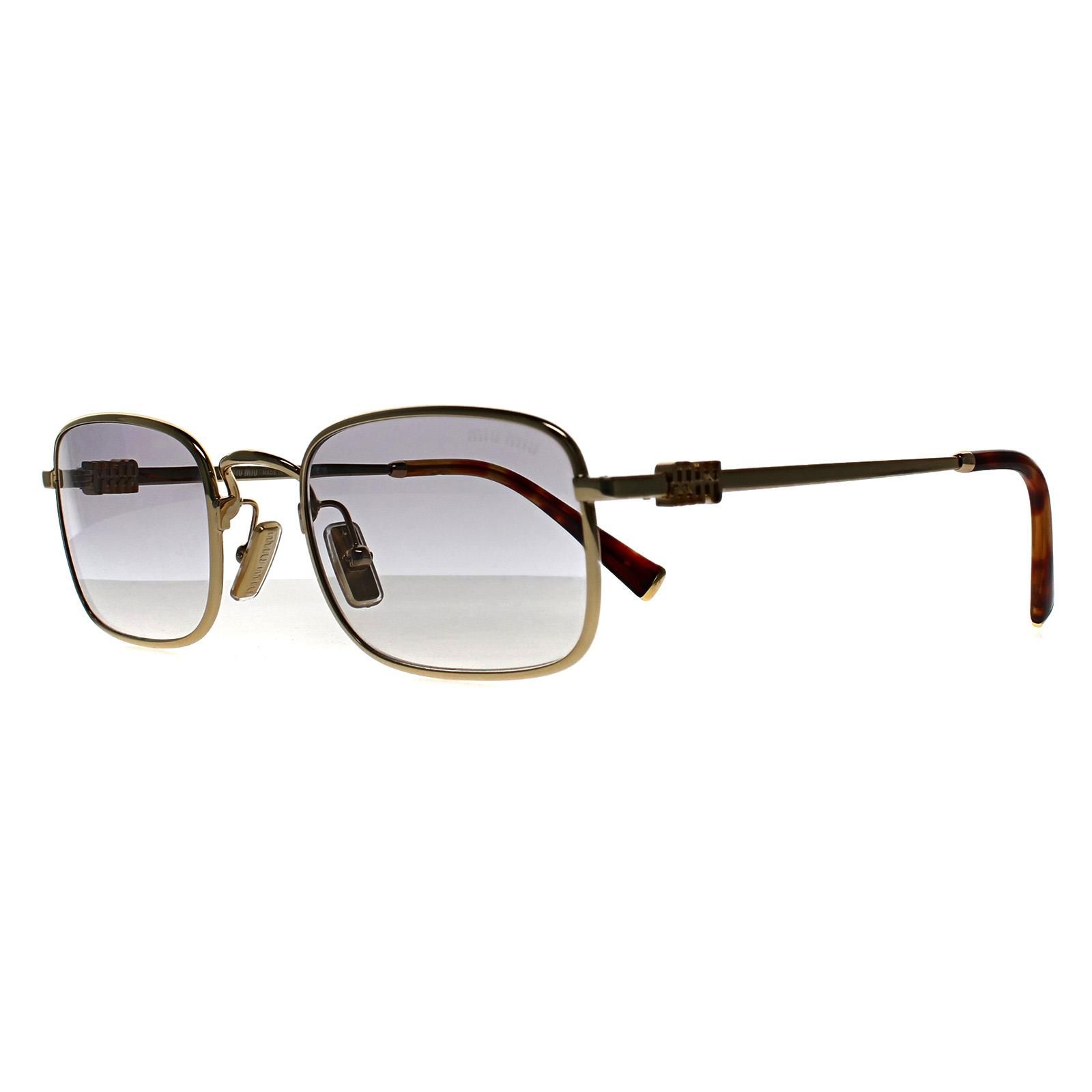 Miu Miu Rectangle Gold Dark Grey to Clear Gradient MU53AS