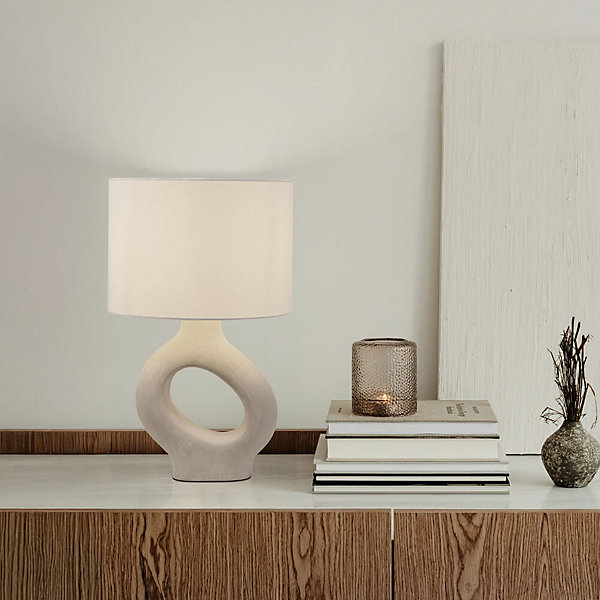 Grande lampe de table asymétrique LOLA - Beige