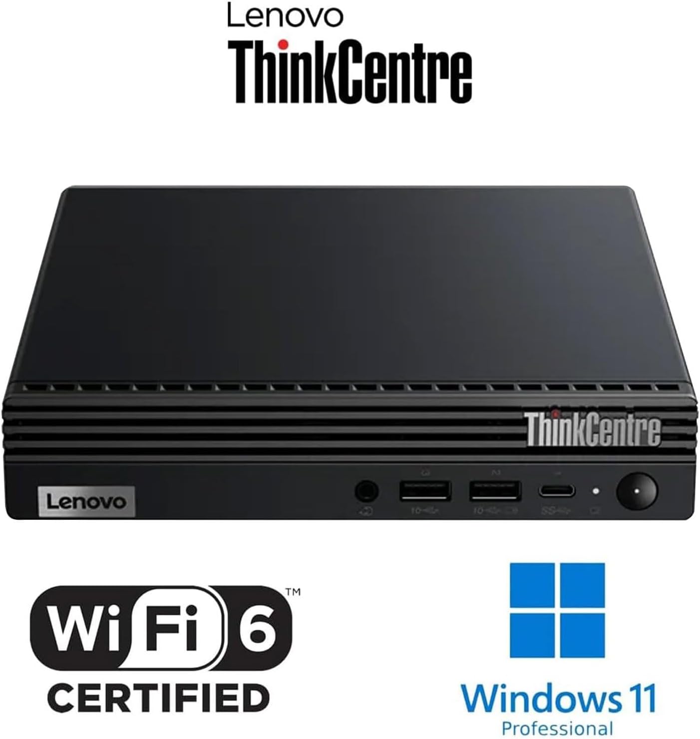 Lenovo ThinkCentre M70q Gen 4 MFF 1L Tiny Mini Business Desktop Computer  32GB DDR5  1TB PCIe SSD  Intel 10-Core i5-13400T (Beat i7-12700T)  WiFi 6  HDMI  DisplayPort  Windows 11 Pro  Vent-Hear