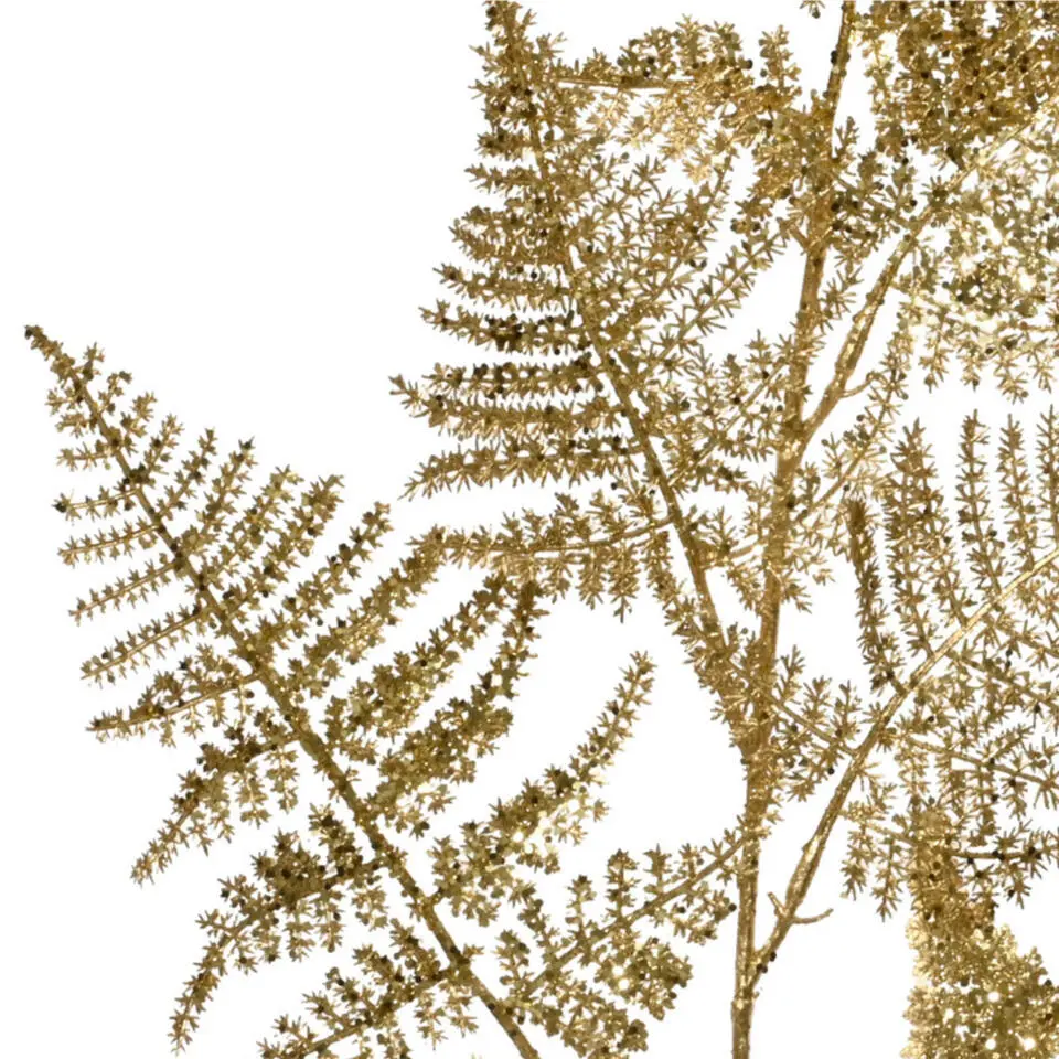 Decoris Kunstplant tak varen - goud - 87 x 36 cm - kunststof
