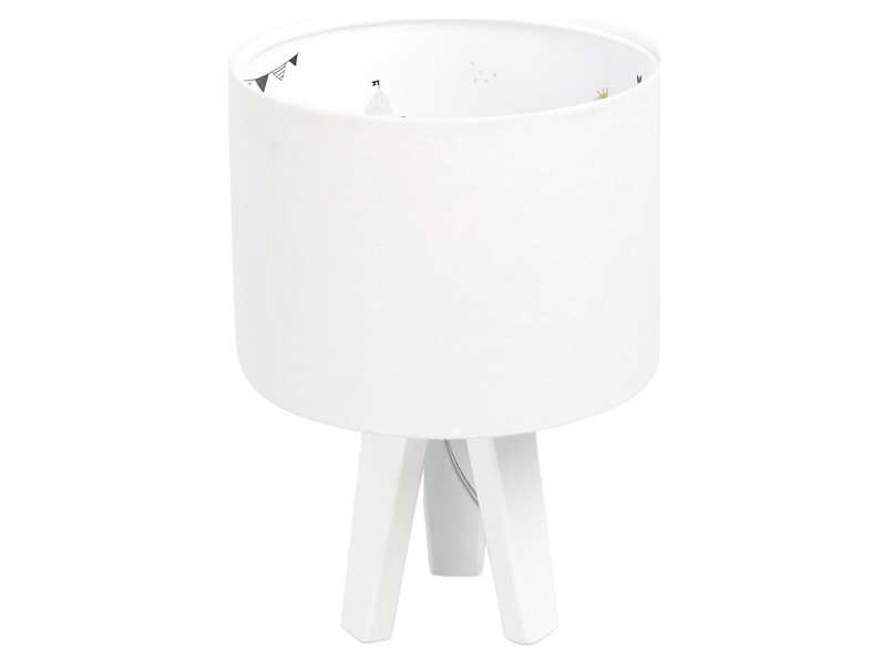 Lampa stojąca dziecięca Sweet Dreams tkaninowa biała