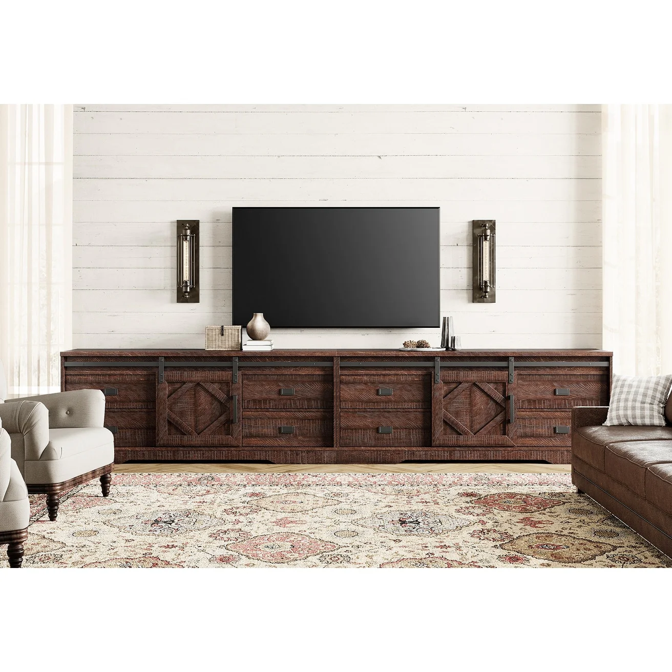 Modern Farmhouse TV Stand for up to 85 110 140 TVs