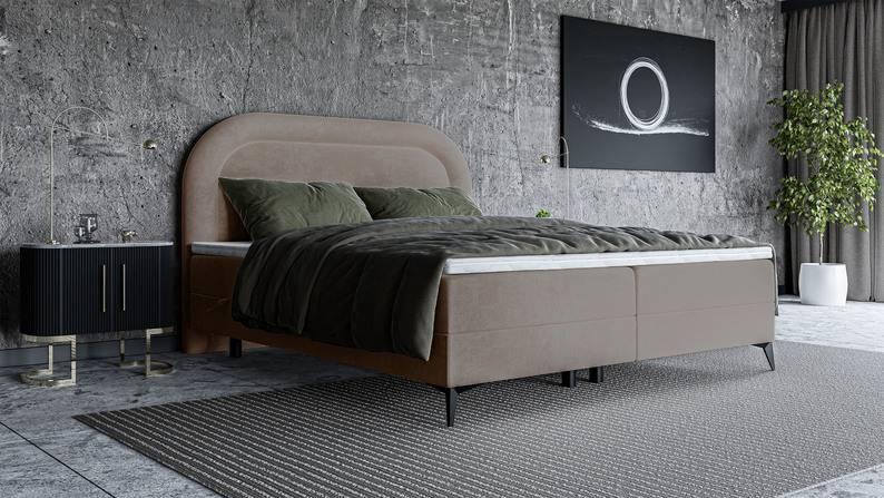 Boxspring Lorena velvet inclusief topper 180 x 200 cm