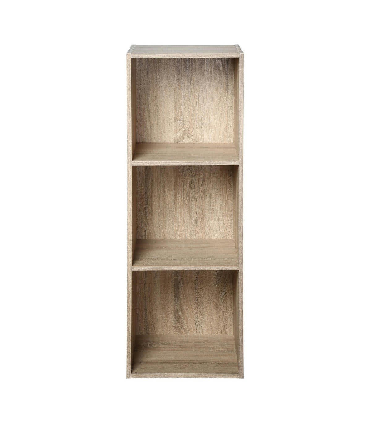 - Meuble 3 cases avec fond 32 x 30 x 94 cm - Marron