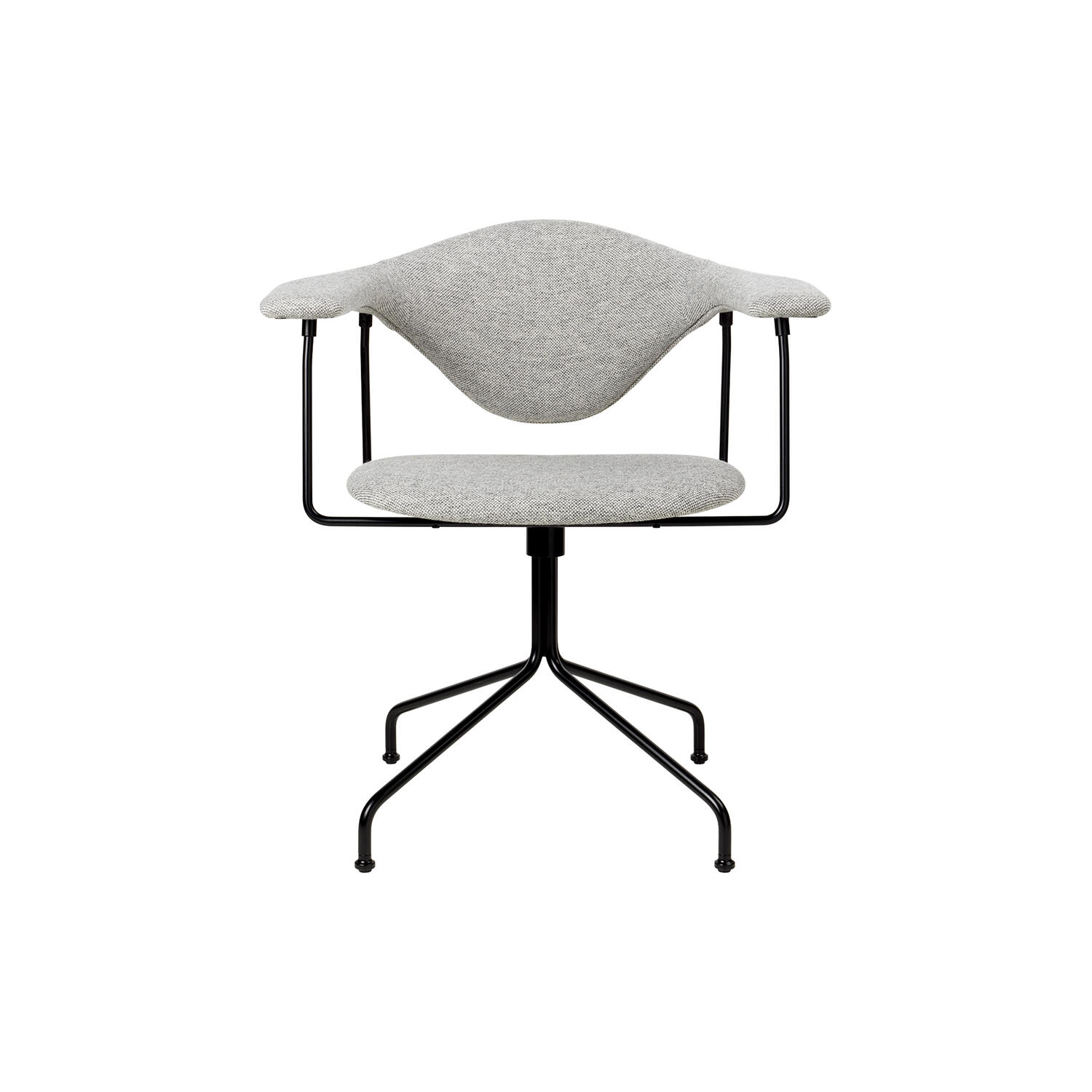 Masculo Meeting Chair with Swivel Base, Hallingdal 116/black semi matt