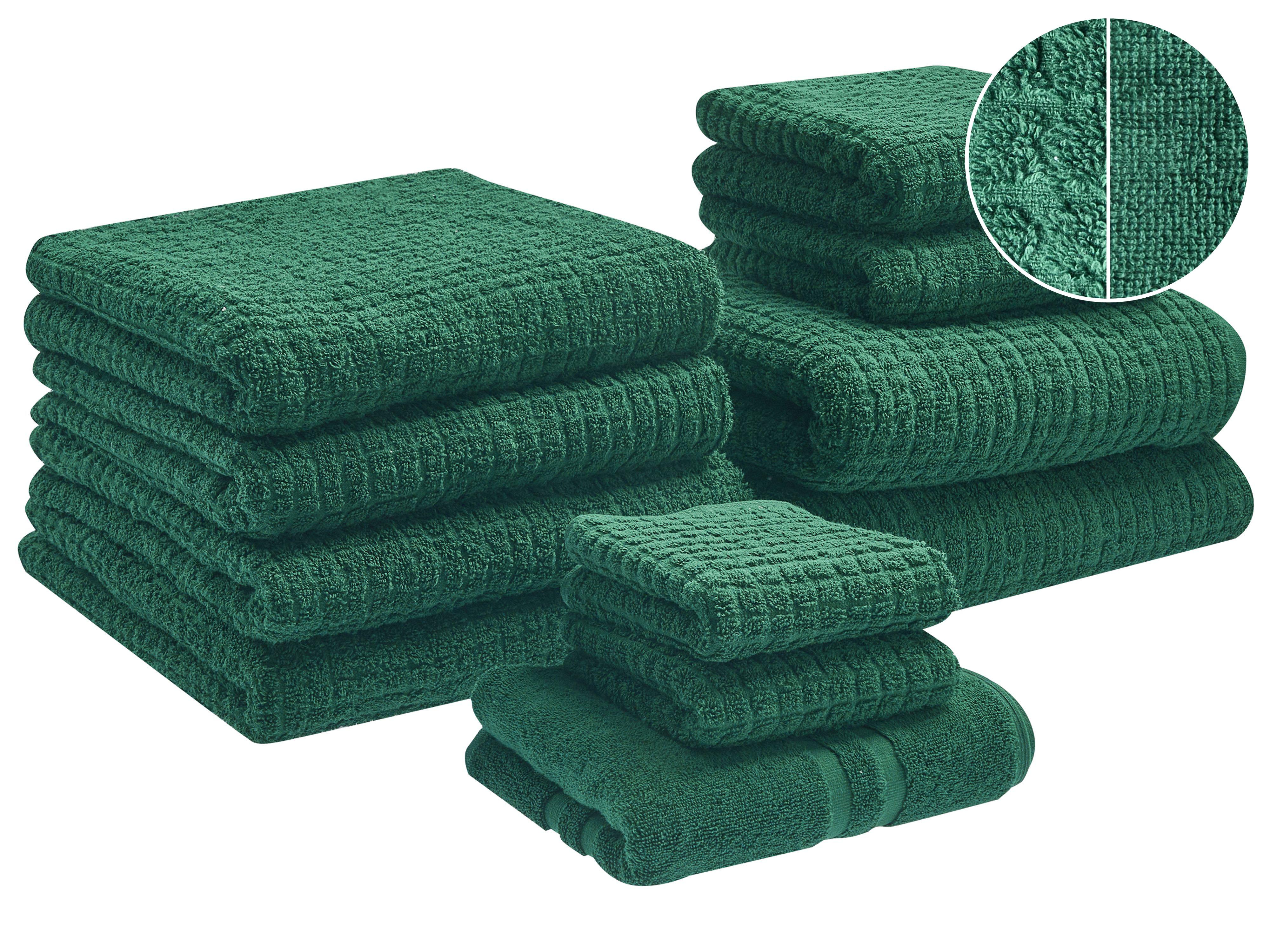 Set of 11 Towels ATAI Cotton Green