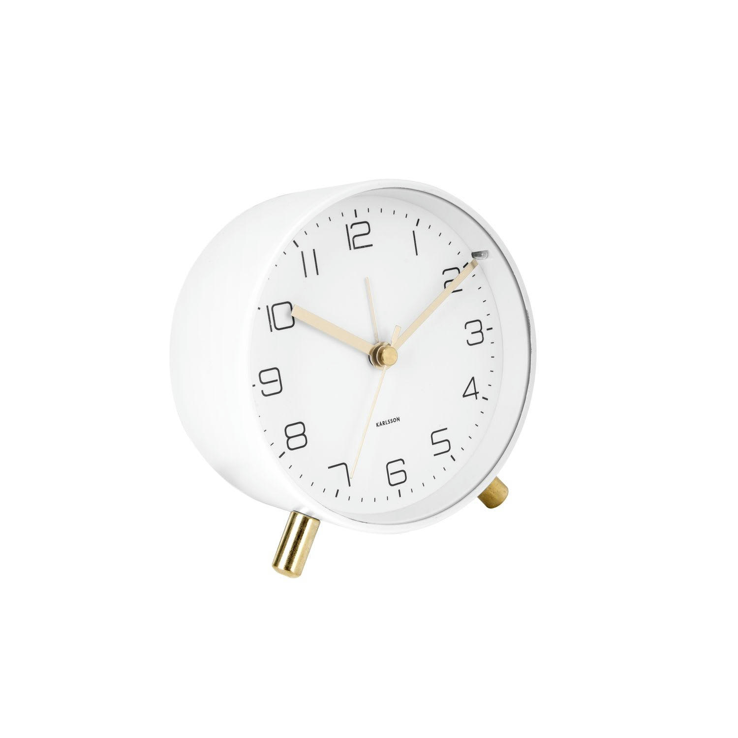 LOFTY - Horloge réveil en métal diam. 11 cm blanc