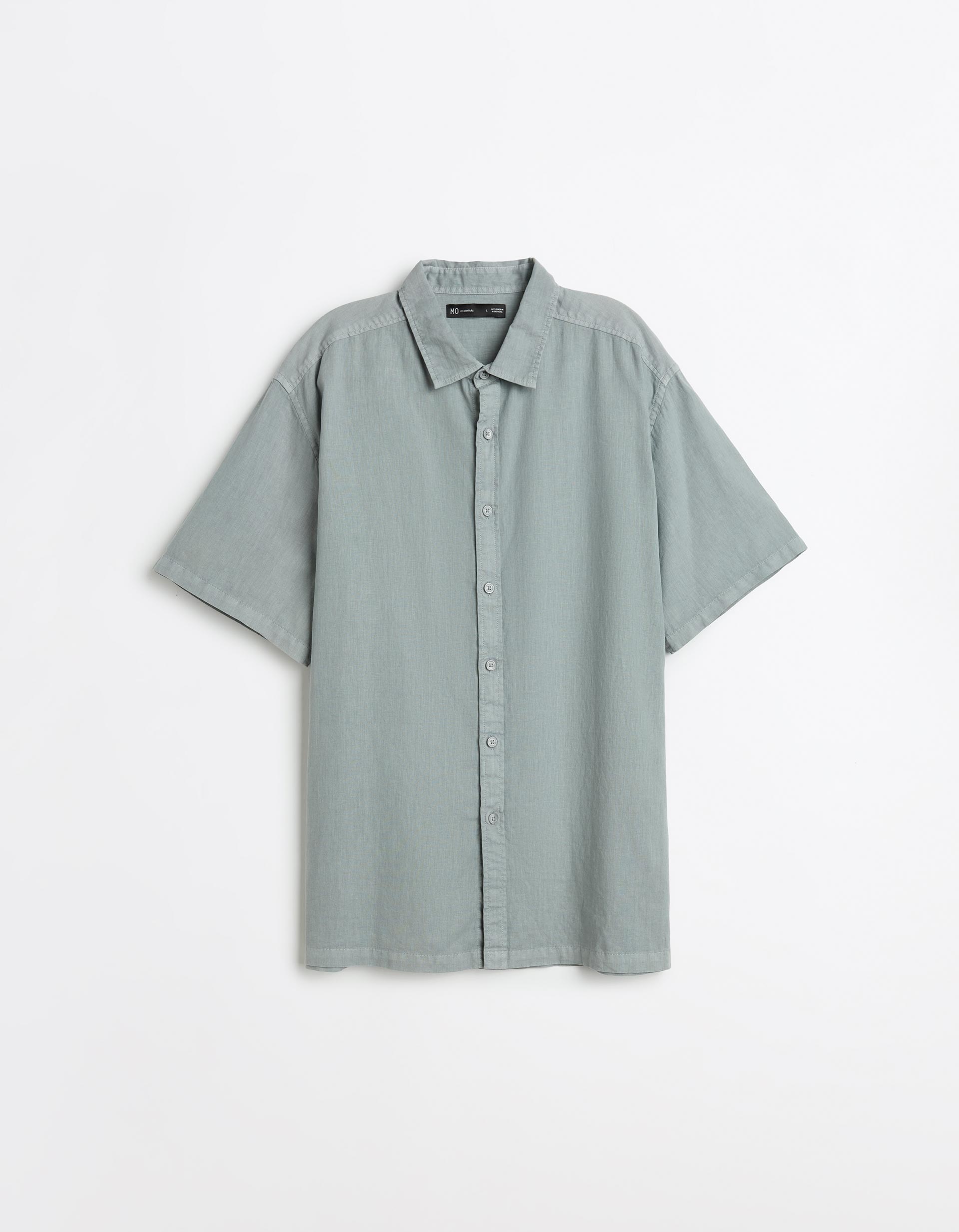 Camisa com Linho, Homem, Cinzento