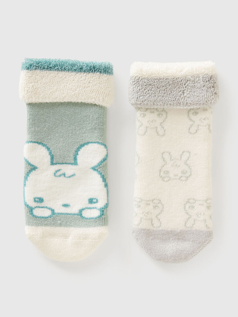 Set of non-slip socks with bunnies