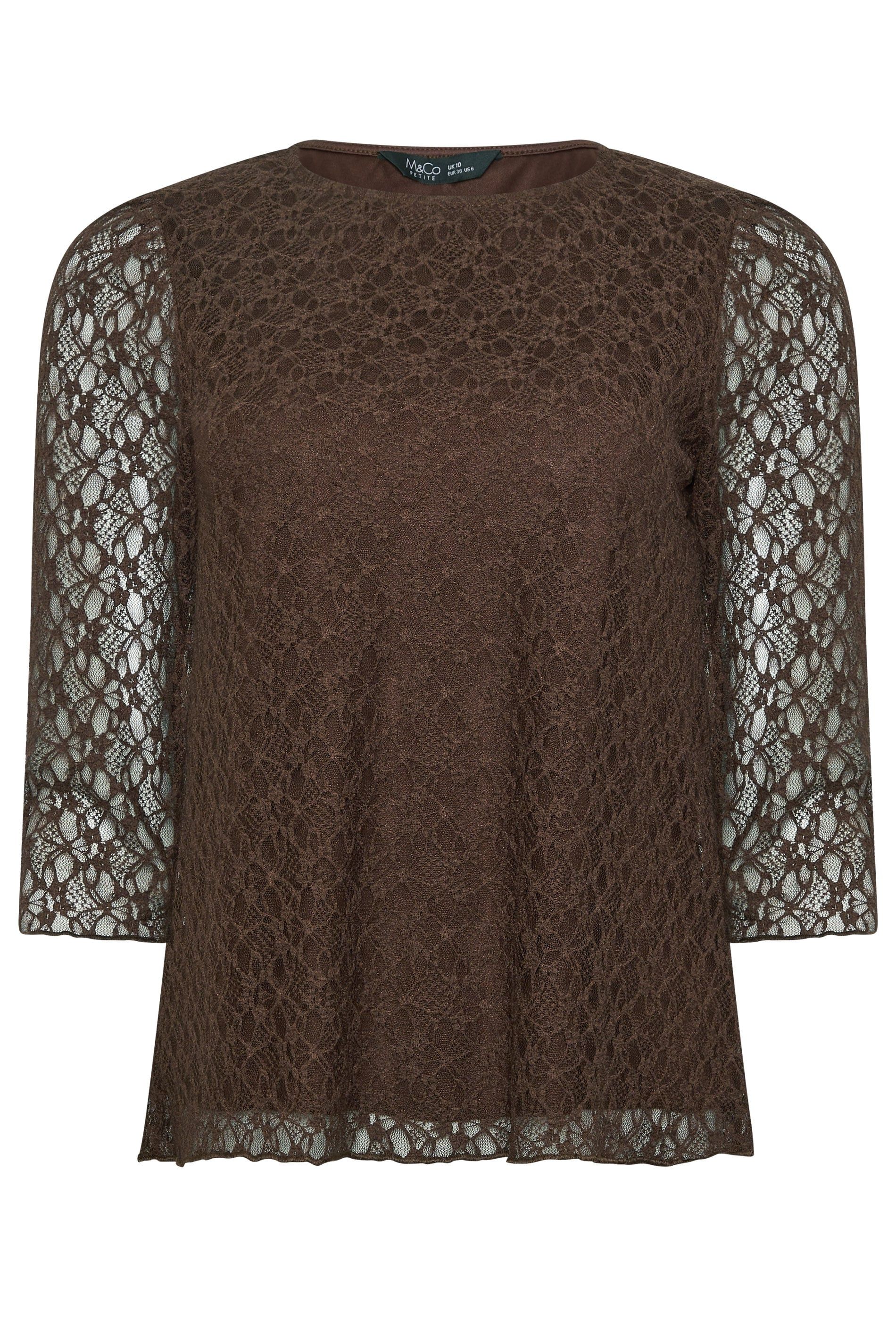 M&Co Petite Lace Top