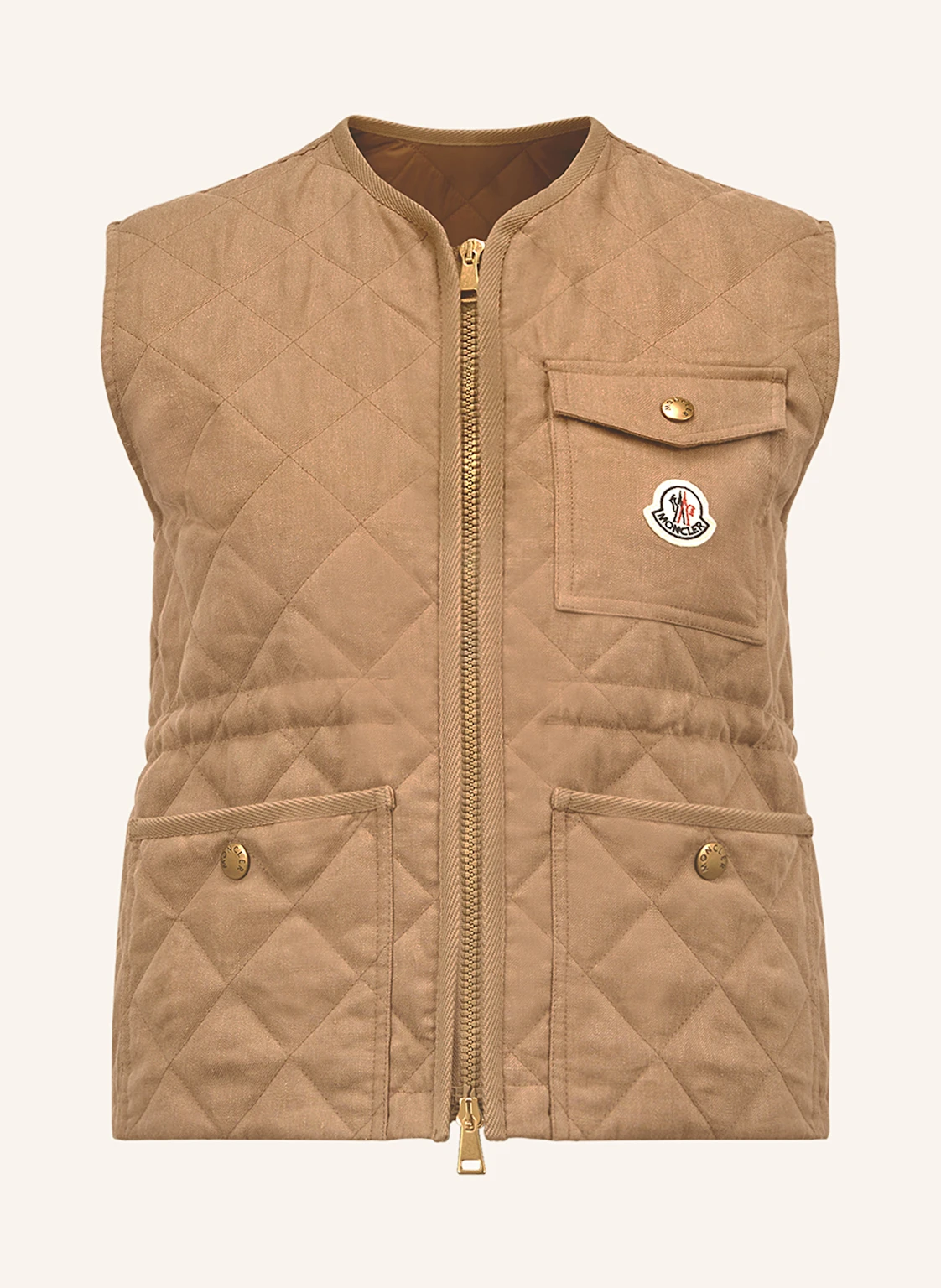 MONCLER Steppweste VIGNY aus Leinen