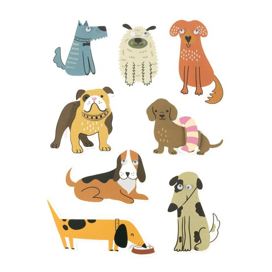 Cute Dog Card Toppers 8 Pack