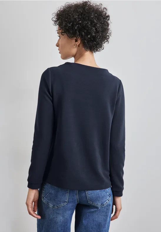 Turtleneck Struktur-Shirt