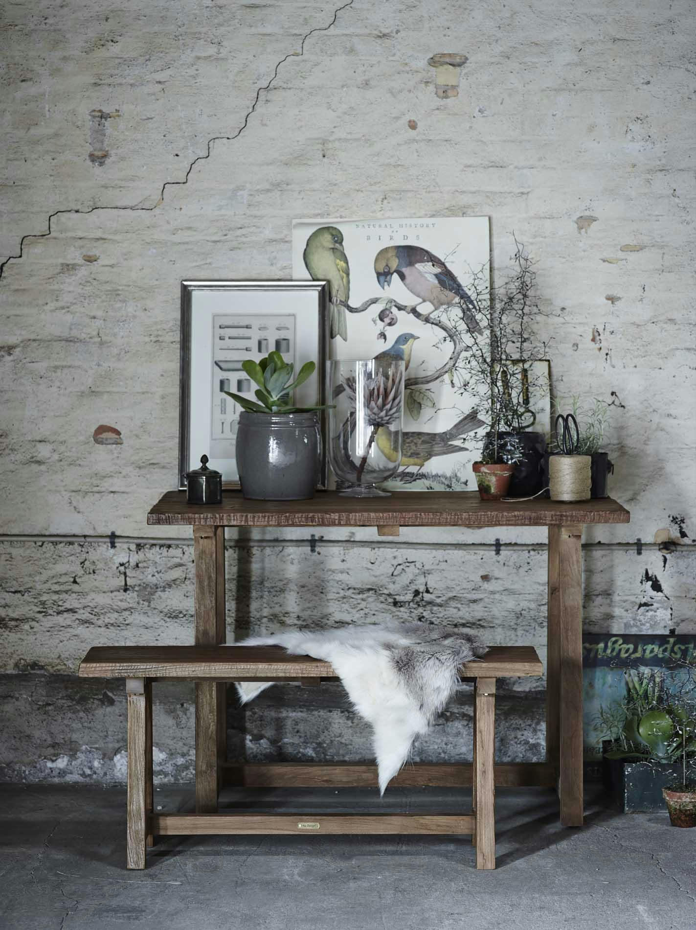 LUCAS - Banc 1/2 places en teck