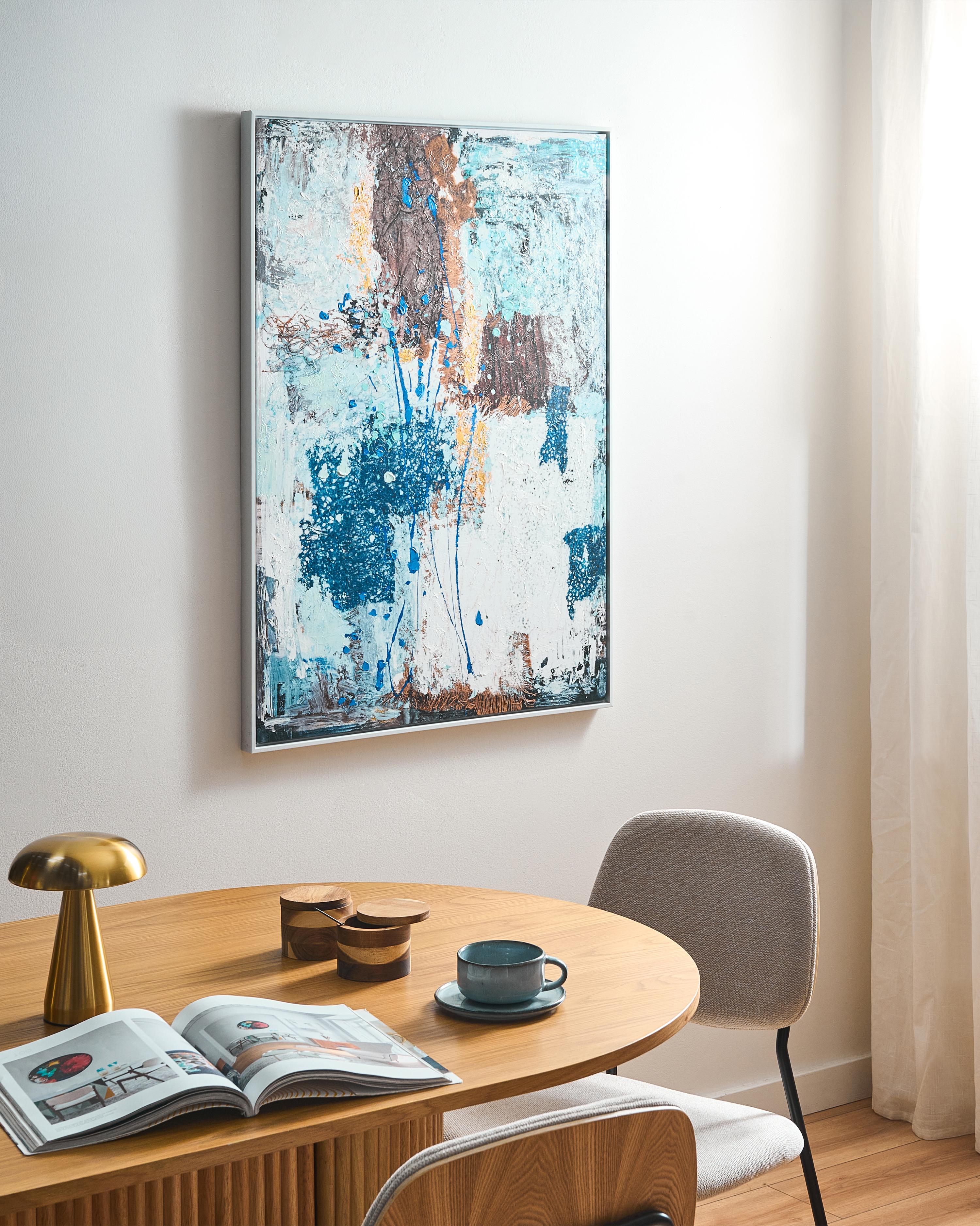 Canvas OMAGH Abstract Motif Blue