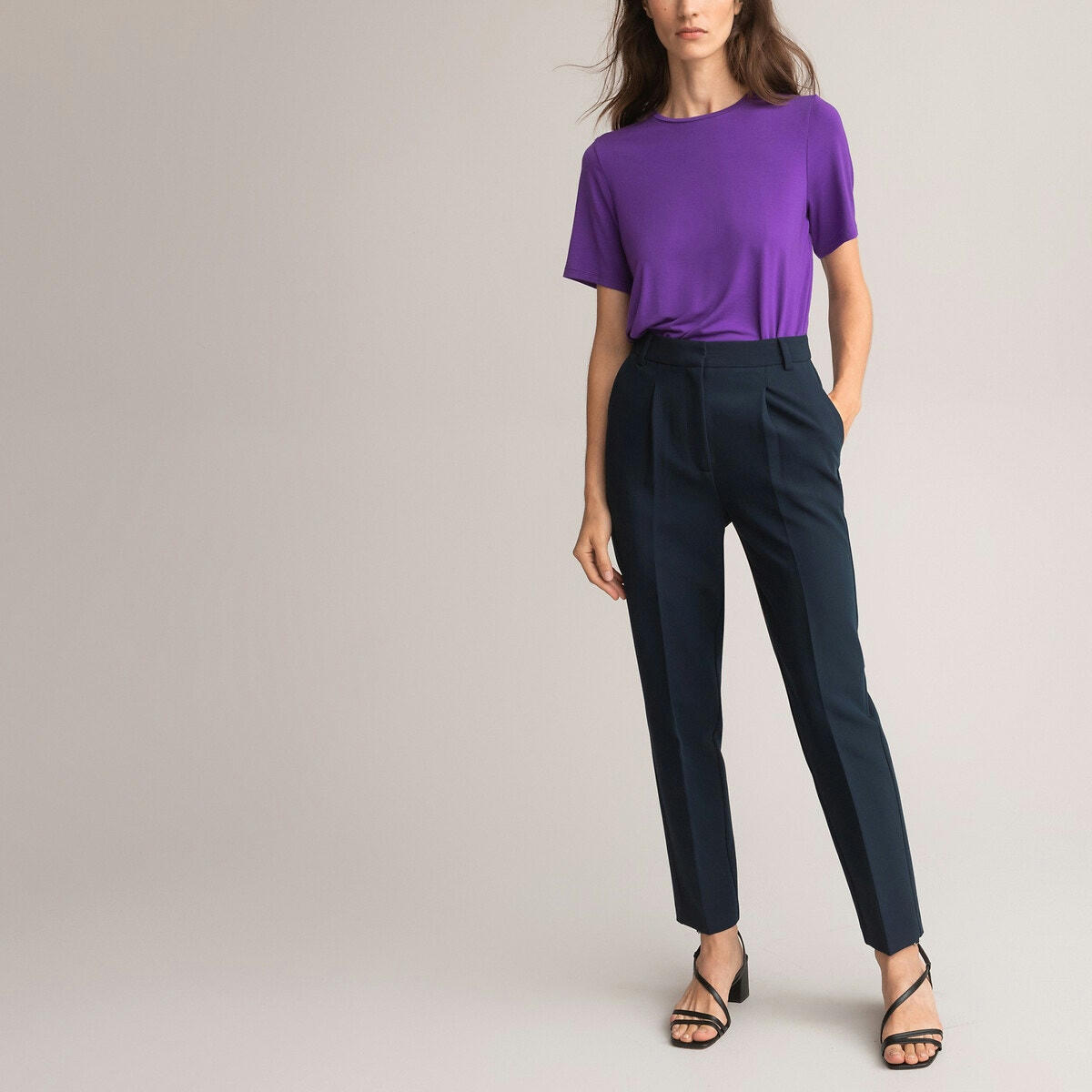 Pantalon cigarette à pinces