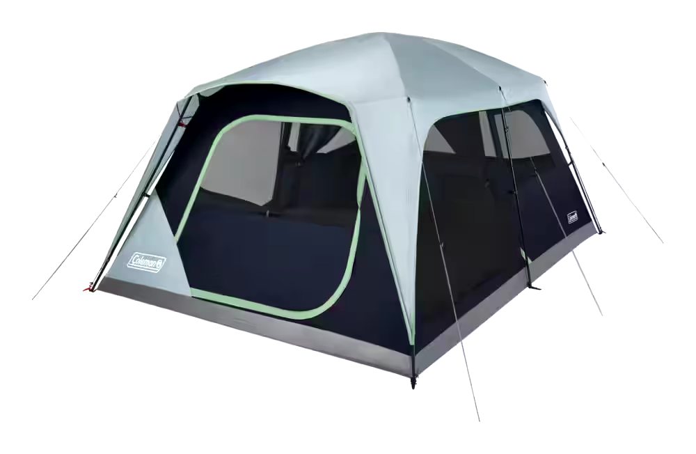 Coleman Skylodge 10-Person Camping Tent w/ Convertible Screened Room, Rain Fly & Carry Bag, Blue Nights