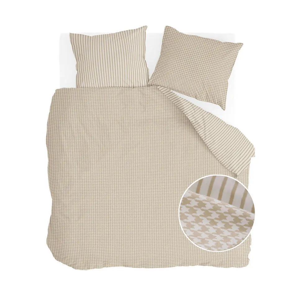 Walra - Dekbedovertrek Cozy Blocks - 240x220 cm - Zand