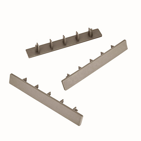 Embouts de finition lame de terrasse Neva taupe (x 10)
