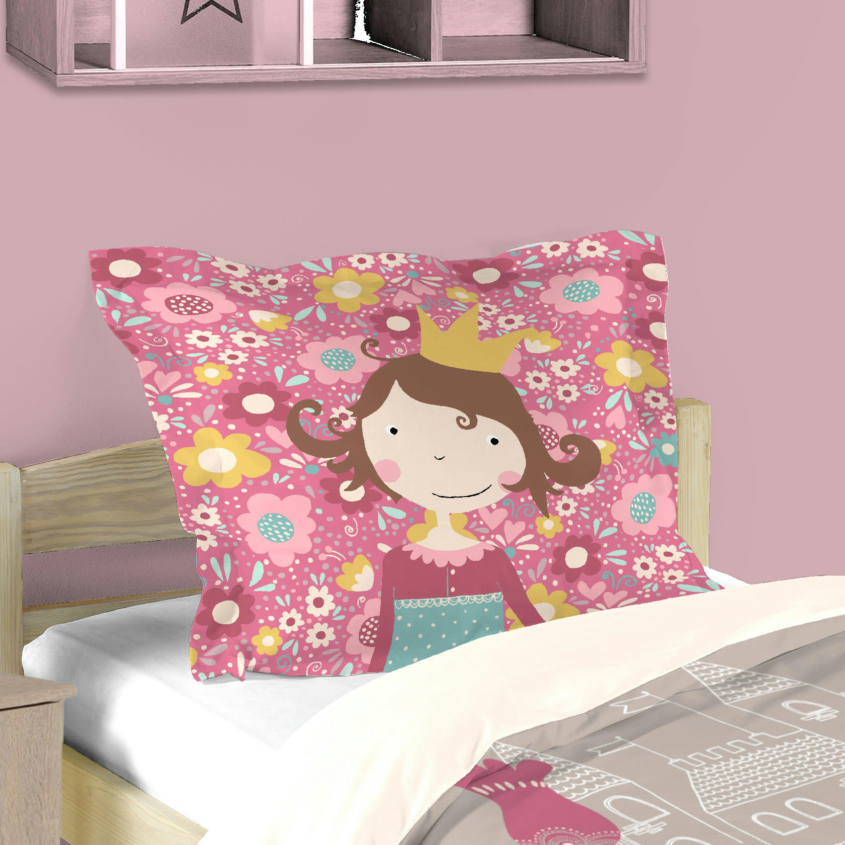 LENA - Housse de couette 140x200 + 1 taie coton